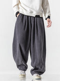 Men's Winter Fashion Loose Floor-Length Corduroy Harem Pants