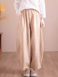 Summer Plain Loose Linen Pants for Women