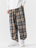 Fashion Hongkong Style Plaid Warm Woolen Pants for Winter