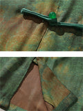 Tie-Dye Summer Lotus Print Knot Button Shirt