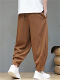 Breathable Ice Silk Ankle Tied Casual Pants for Men