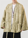 Vintage Bamboo Leaf Lace Up Chinese Jacket for Men