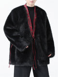 Chinese Style Plush Warm Fluffy Jackets for Men