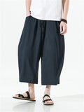 Candy Color Wide Leg Cropped Pants for Male