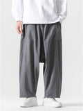 Men's Durable Solid Color Multi-pocket Harem Pants