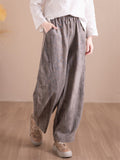 Summer Plain Loose Linen Pants for Women