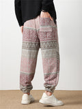 Men's Cozy Ethnic Style Jacquard Ankle-tied Pants