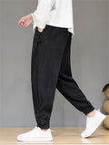 Men's Autumn Mini Square Corduroy Ankle Banded Pants