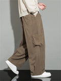 Trendy Corduroy Multi-pocket Pure Color Pants for Men