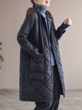 Women's Warm Mid-length Hooded Cotton Coats