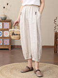 Spring Summer Women's Loose Thin Elastic Pants