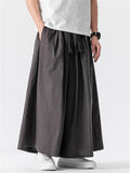 Men's Chinese Style Linen Wide Leg Harem Pants