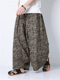 Vintage Graphic Printed Plus Size Pants for Men