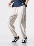 Men's Original Simple Linen Lace Up Casual Trousers