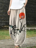 Stylish Relaxed Graffiti Printed Pants for Women