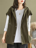 Women's Loose Wear-Resistant Sleeveless Cargo Jackets