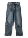 Streetwear Baggy Straight-Leg Denim Pants for Men