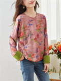 Ladies Floral Butterfly Printed Round Neck Shirts