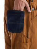 Khaki Multi-Pocket Couple Denim Overalls