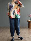 New Vintage Printed Women's Autumn Knitted Floral Jackets