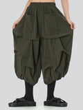 Women's Big Size Oversized Pleated Lantern Pants