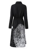 Abstract Print Women's Vogue Lapel Dresses