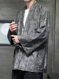 Vintage Bamboo Leaf Lace Up Chinese Jacket for Men