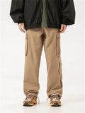 Male Trendy Skin-friendly Solid Color Cargo Pants