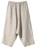 Elastic Waist Cotton Linen Retro Pants for Women