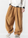 Men's Winter Fashion Loose Floor-Length Corduroy Harem Pants