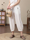 Spring Summer Women's Loose Thin Elastic Pants