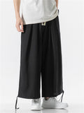 Male Stylish Lightweight Cotton Linen Summer Drawstring Pants