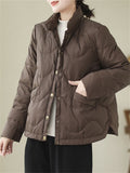 Literary Lightweight Cotton-padded Jackets for Women