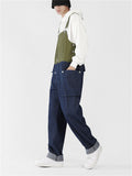 Men's Fashion Leisure Contrast Color Denim Overalls