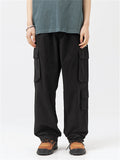 Male Trendy Skin-friendly Solid Color Cargo Pants