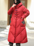 Women's Hot White Duck Down Hooded Overcoat for Winter