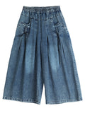 Female Comfortable Large Size Versatile Wide-leg Jeans