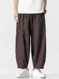 Comfy Cropped Loose Casual Linen Pants for Men