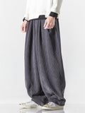 Men's Winter Fashion Loose Floor-Length Corduroy Harem Pants