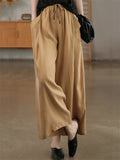 Summer Ice Silk Flowy Breathable Wide Leg Pants for Women