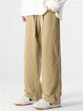 Men's 100% Cotton Simple Cozy Straight-Leg Long Pants