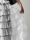 Women's Fluffy Multilayer Mesh Transparent A-Line Skirt