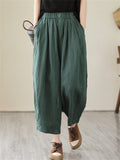 Plain Linen Extra Loose Pants for Women