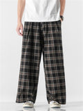 Men's Spring & Autumn Loose Plaid Pants