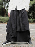 Chinese Style Samurai Costume Men's Irregular Skirt Pants