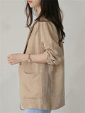 Female Comfortable Stylish One Button Blazer Jacket