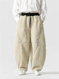 Oriental Style Thickened Lamb Wool Pants for Men