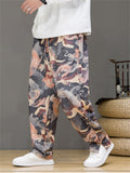 Crane Printed Casual Vintage Trousers for Men