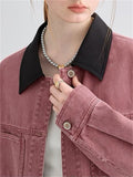 Women's Trendy Patchwork Lapel Single Breasted Denim Jacket