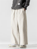 Men's Simple Cotton Linen Loose Straight-Leg Pants